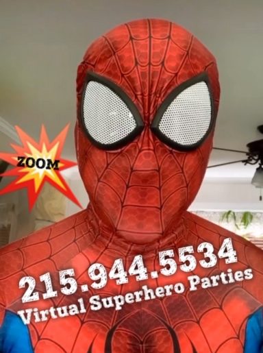 Virtual Superhero Visits, Superhero ZOOM Video Calls